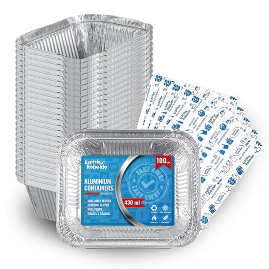 100 Caissettes Aluminium Avec Couvercles - Pour Pâtisserie Et événements