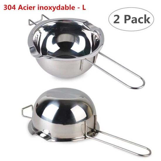 Bol à Fondre Acier Inox 304 400ml - Bain-Marie Pour Chocolat, Beurre, Confiture