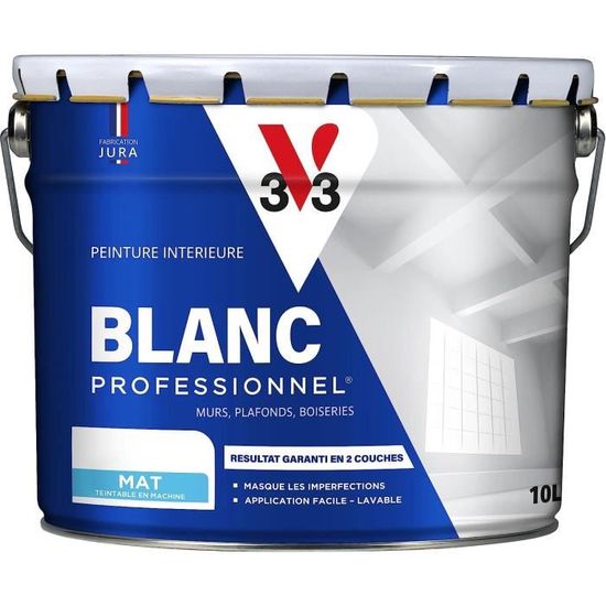 Peinture Blanche Mur Et Plafond Mat, BLANC PROFESSIONNEL®, 10L[209