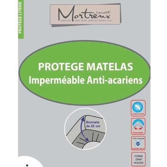 Protège Matelas anti Acariens PVC - 120 x 190 - MORTREUX