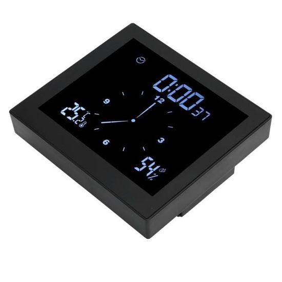 Drfeify horloge de salle de bain TS-WP10 Horloge de douche Minuterie innovante Thermomètre étanche Hygromètre Fourniture de salle