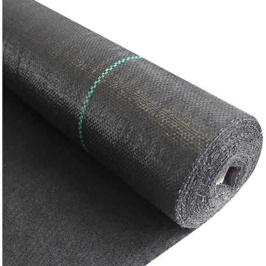 Toile De Paillage 50m Hinrichs - Bâche Anti Mauvaises Herbes 50g/m² Geotextile Perméable à L’Eau Pour Jardin