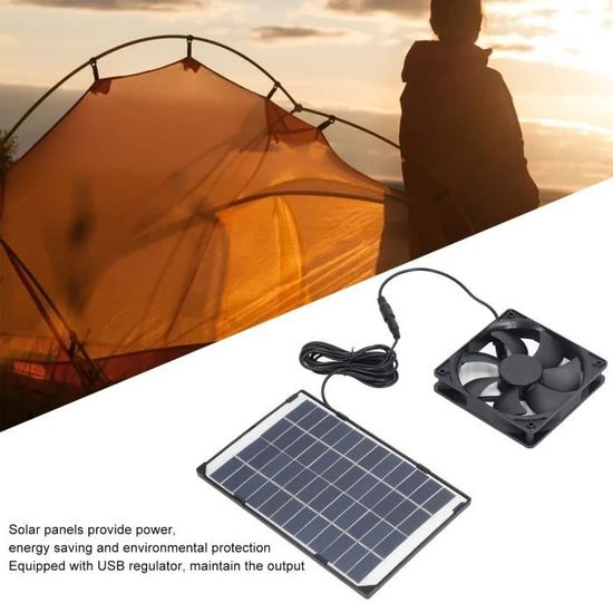 Mini Ventilateur D'extraction Solaire, Mini Régulateur USB De Ventilateur  De Panneau Solaire Pour Le Camping 