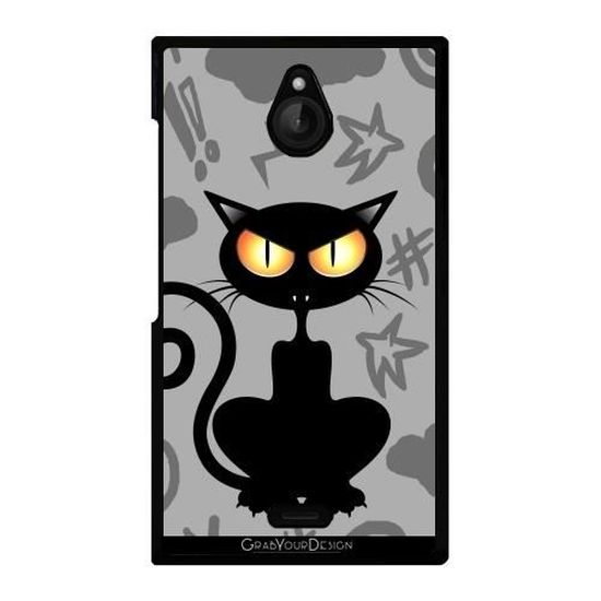 Coque Pour Nokia X2 Colere Dessin Anime Chat Noir Suf Cdiscount Telephonie