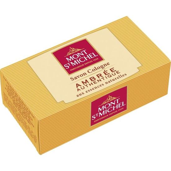 Lot De 3 Savons Mont St Michel - Parfum Ambré, Eau De Cologne, 125 G Chacun