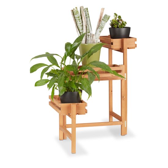 Etagere Exterieure Plantes Yaheetech étagère à Fleurs En Bois Supports De Pots à Roulettes Porte Plante 10 Tablettes Escalier Présentoire De Jardin 93 X 30 X 115 Cm Etagere Gobelet Mariage