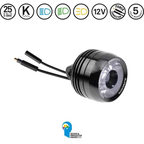 Barbieri - Phare vélo avant 2000 Lumens sur casque ou sur guidon