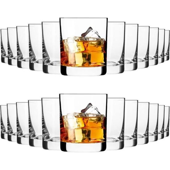 Lot Verres Liqueur 24 Verres à Shot 50ml Transparents - Base Lourde - Verre Sans Plomb - Pour Whisky, Vodka, Tequila - Bar, Fête, Restaurant Verres à Shot 50ml 24 Pièces