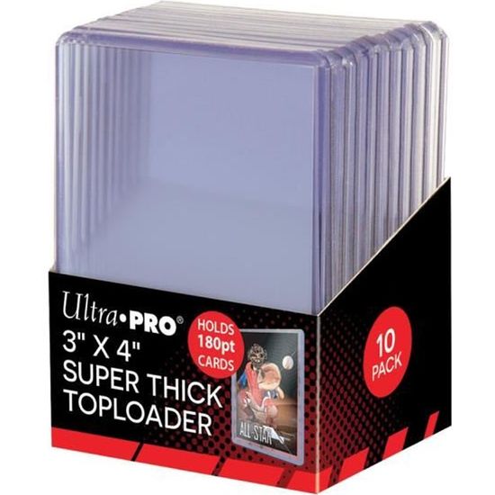 Super Thick Toploader x10 - 3"x4"  180pt Ultra Pro
