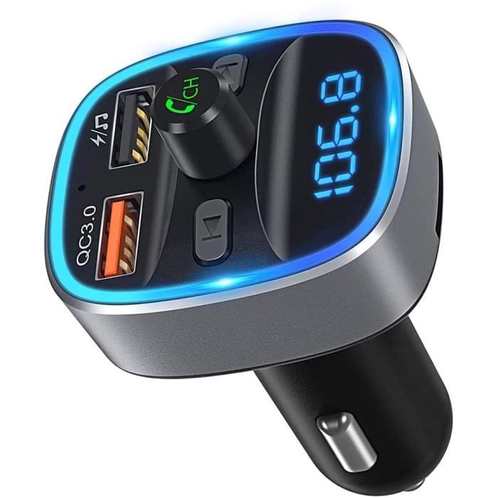 Chargeur Voiture Bluetooth FM Transmetteur – Charge Rapide & Audio – Universel (Neuf)
