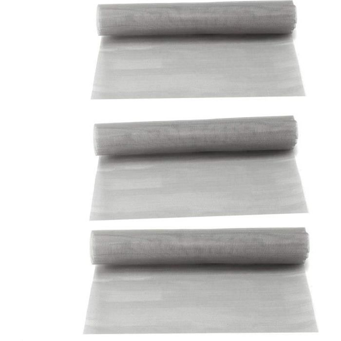 Grillage Métallique Fin En Inox 40x248 Cm - Maille 1 Mm, Anti-rongeurs Et Anti-insectes, Pour Jardin Et Aérations