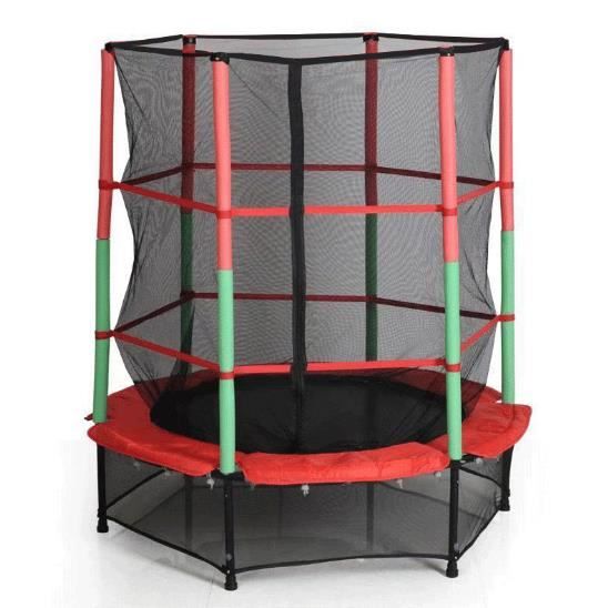 Bilingda® TRAMPOLINE DE JARDIN 140CM AVEC FILET DE SECURITE PACK TRAMPOLINE REVERSIBLE