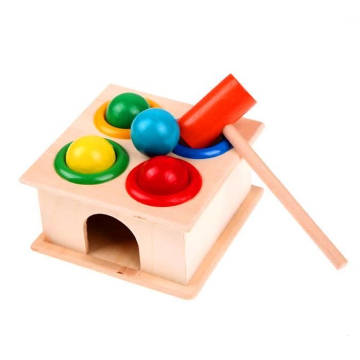 1 ensemble en bois marteau balle marteau boîte enfants amusant jouer Hamster jeu jouet apprentissage précoce jouets éducatifs