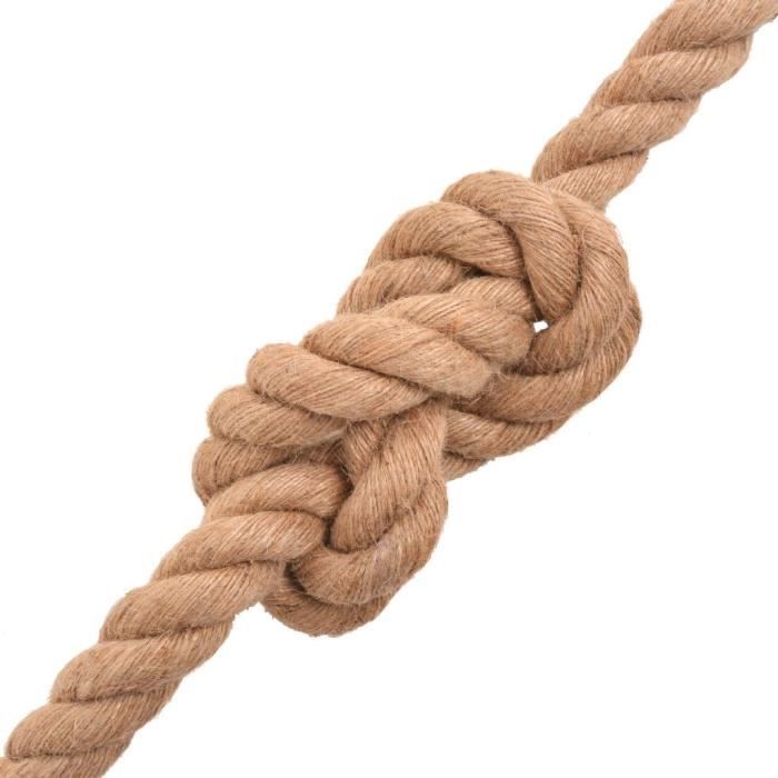 Cordes et cables de construction Corde 100 % jute 40 mm 30 m