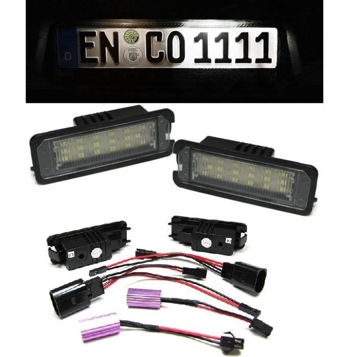 ECLAIRAGE PLAQUE IMMATRICULATION A 18 LED SMD VW GOLF 5 6 POLO EOS NEW BEETLE PASSAT SCIROCCO