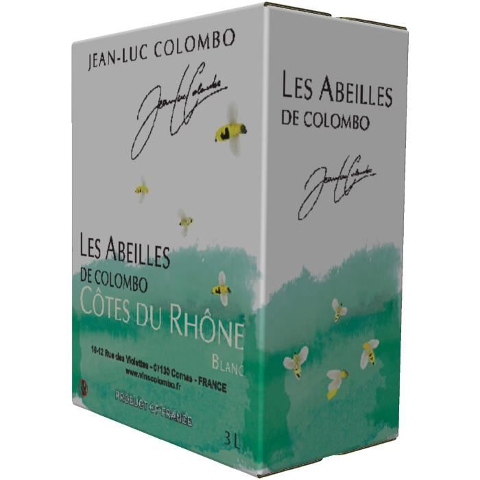 Jean-Luc Colombo Côtes du Rhône blanc Les Abeilles 2019 Bag in Box 3L
