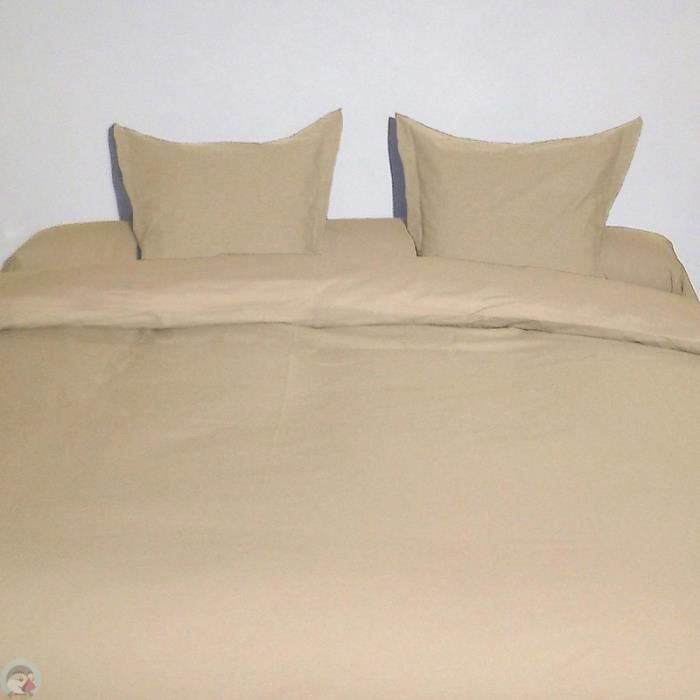 Housse de couette king size beige 300x250 cm