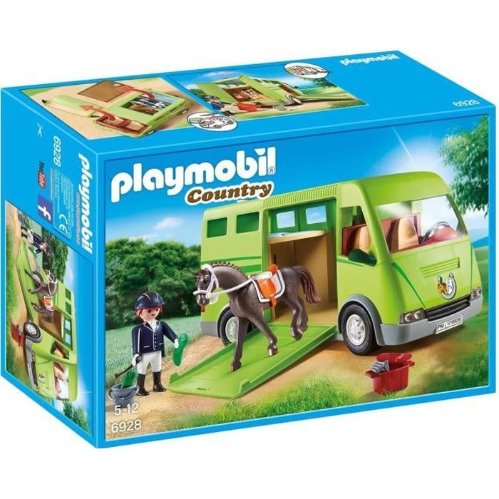 PLAYMOBIL 6928 - Country - Cavalier de Van et Cheval