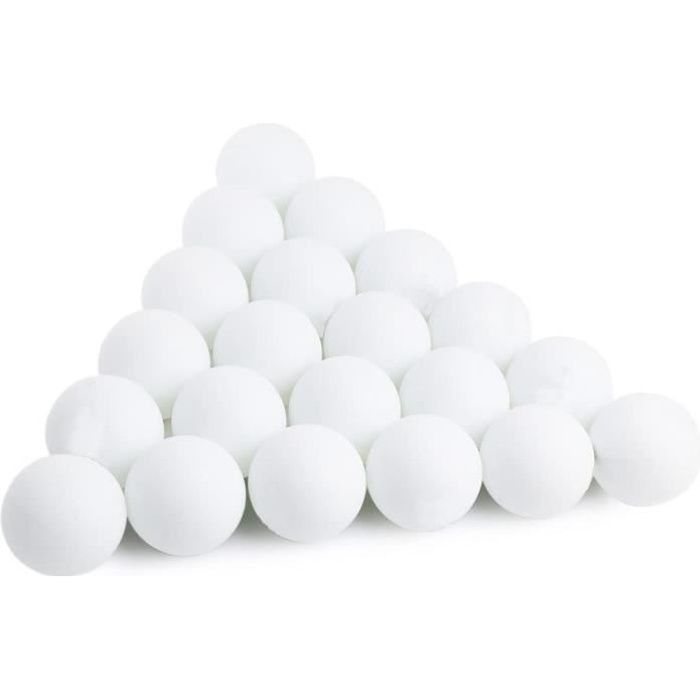 Lot de 50 balles de tennis de table 40 mm 50 pièces, Plastique, blanc, 40 mm