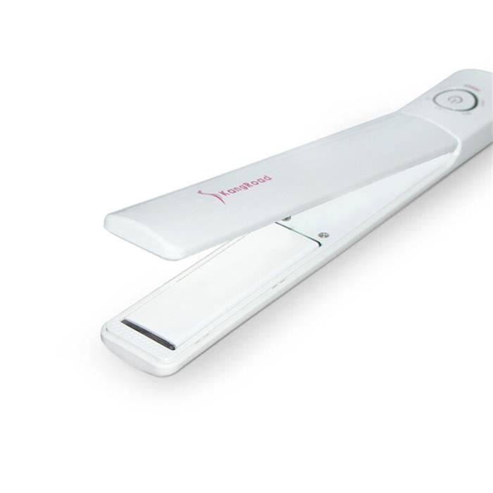 Lisseur à vapeur électrique en céramique, Mini fer à lisser professionnel, Mini fer à cheveux, outils de coiffu White EU -THJR4879