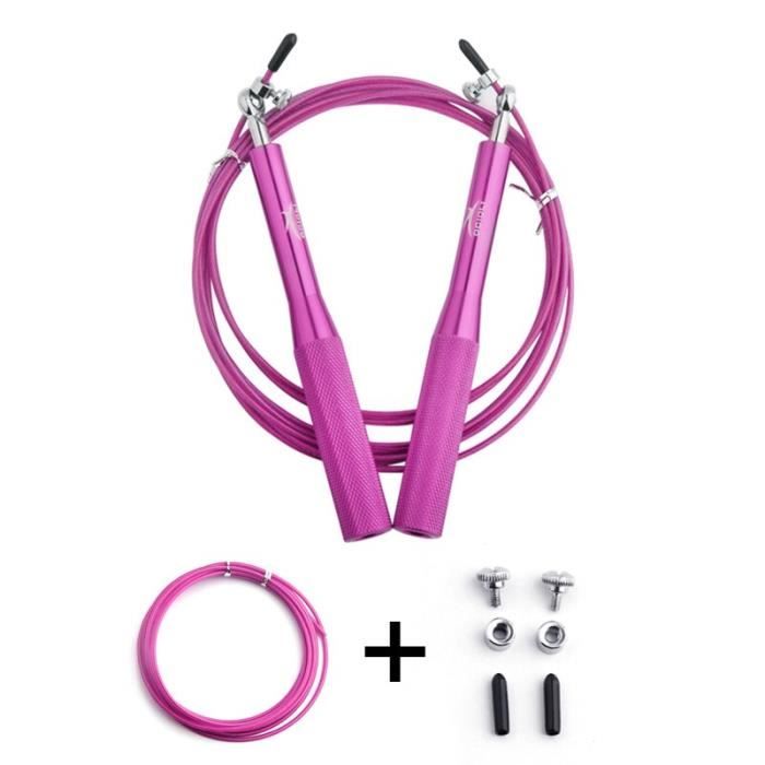 Accessoires Fitness - Musculation,Crossfit corde à sauter professionnelle pour corde à sauter MMA vitesse de roulement - Type Rose