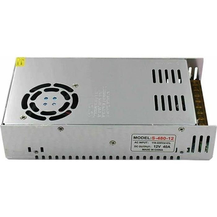 AC 110-220V à DC 12V 40A 480W Alimentation Transformateur LED Adaptat