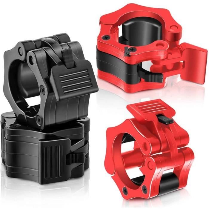 BARRE HALTERE POIDS 4 Pcs Collier Halteres 50mm, Bague Musculation, Clips de Collier d'Haltères à Libératio369