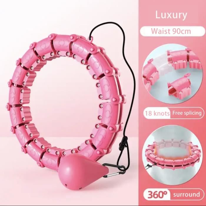 Camio 4PCS ,cerceau d fitness réglable et détachable,massage de fitness et de perte de poids pour adultes en 18 section