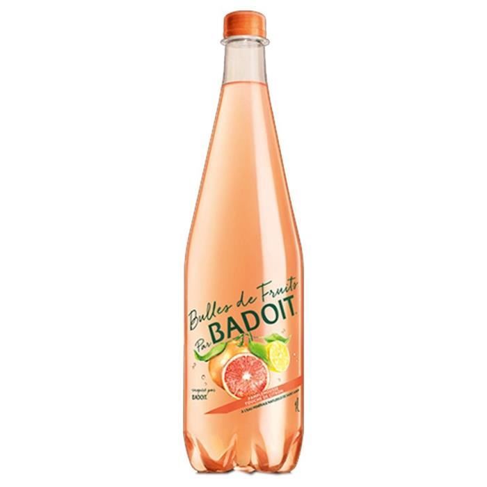 Badoit Bulles de Fruits Pamplemousse Touche de Citron 1L (pack de 6)