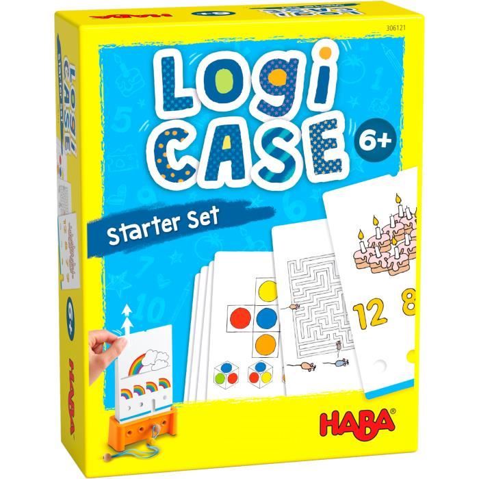 HABA - LogiCASE Starter Set 6+ - Jeu d'Enigmes pour Réflexion Logique et Concentration - 77 Énigmes par Kit - Enfants 6 ans et +