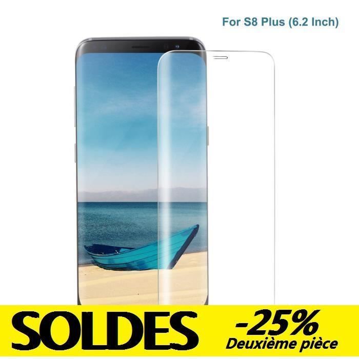 Film vitre de protection écran verre trempé Samsung Galaxy S8 Plus transparent super résistant [véritable 9H +,