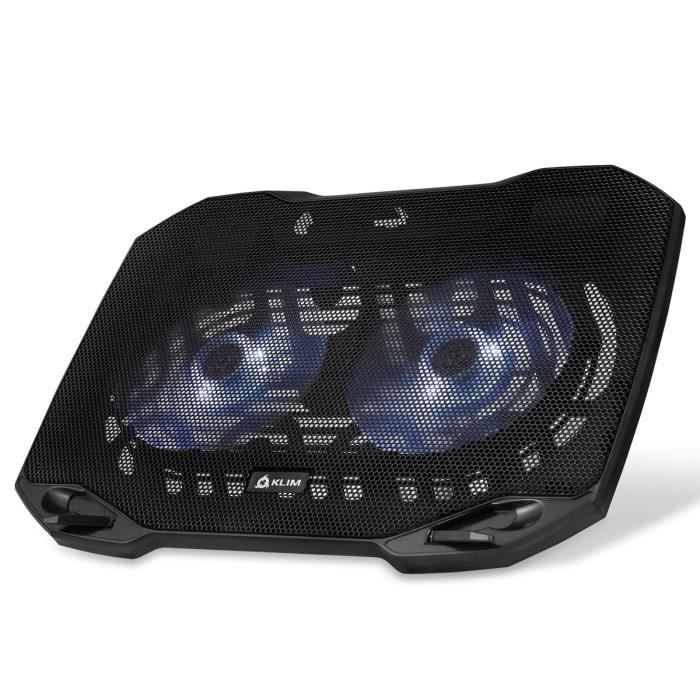KLIM Pro - Refroidisseur pour Professionnels - Ventilateur Support PC Portable - Ventilo Transportable - 10 à 15,6 pouces