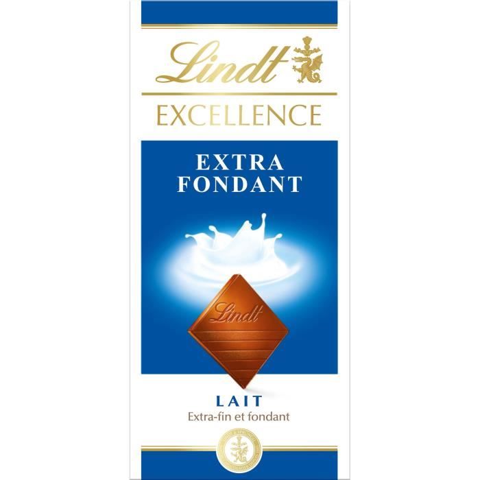 LINDT Tablette de Chocolat Excellence - Lait Extra fondant - 100 g