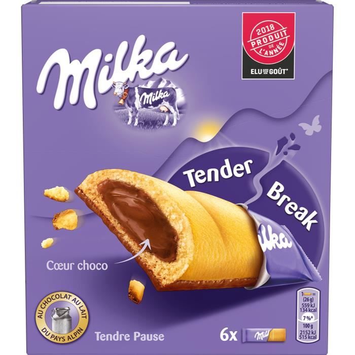 Biscuits fourrés au chocolat 156g Milka