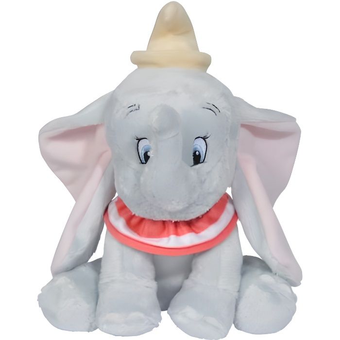 Peluche Disney : Elephant Gris Dumbo 25 Cm - Doudou Licence Enfant