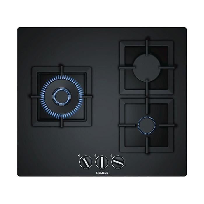 Plaques de cuisson Chic plaque au gaz siemens ag ep6a6cb20 (60 cm) noir (3 feux a gaz)