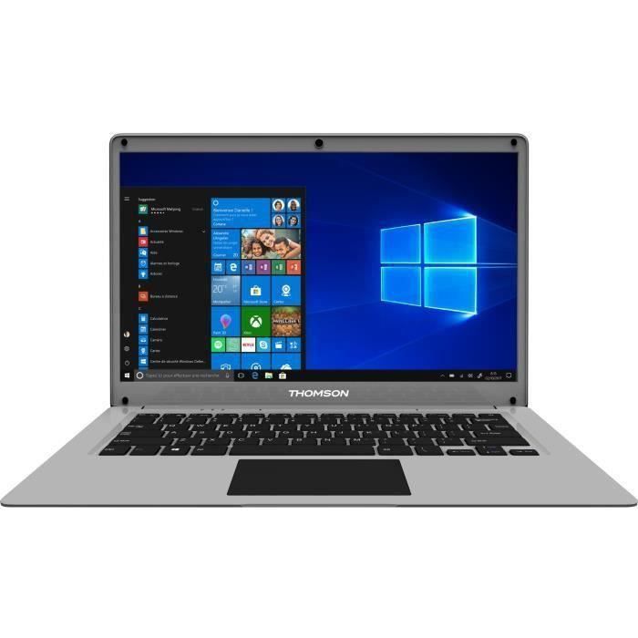 PC Portable Ultrabook - THOMSON Neo 14’’ HD - Celeron - RAM 4Go - Double Stockage 64Go+512Go SSD - Windows 10S - Silver - AZERTY