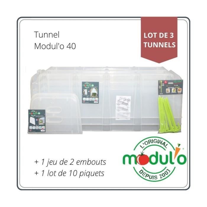 Lot de 3 tunnels de forçage avec embouts et piq...