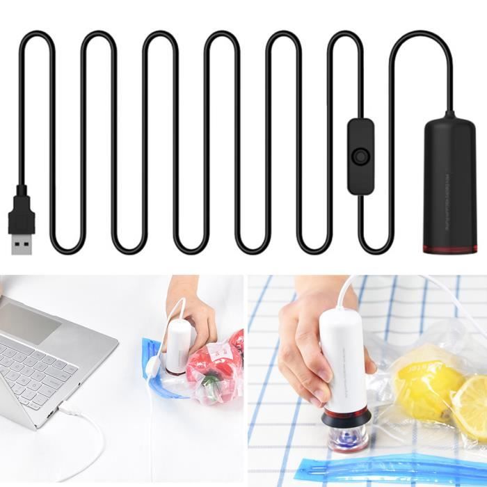 Mini pompe électrique USB scelleuse sous vide avec 5 des sacs de stockage 22x29cm pour Sacs scellés sous vide