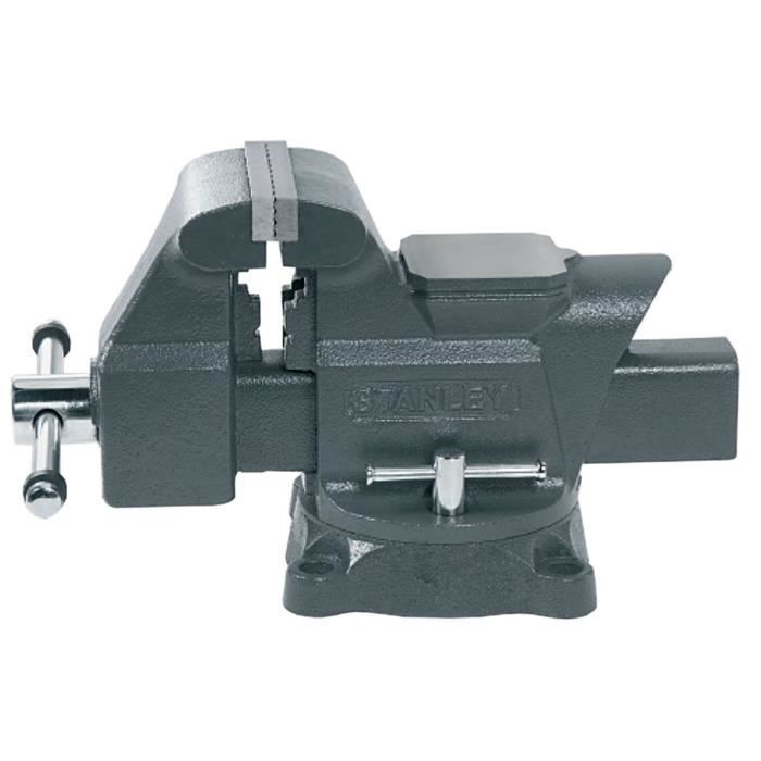 Stanley 1-83-066 MaxSteel Etaux d'établi grande résistance 100 mm, Argent
