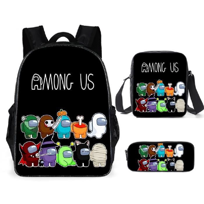 Among Us Sacs D'école Cool Garçons Filles Anime Sac À Dos Scolaire Parmi nous Enfants Backpack A17