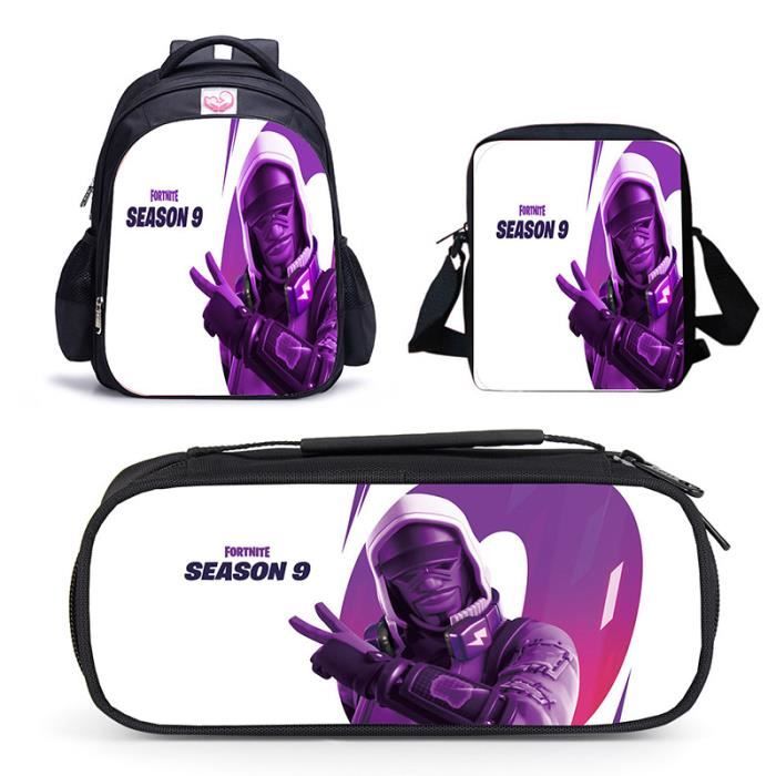 3 Pack Sac à Dos Sac d'ordinateur, Fortnite Sac à Dos d'impression Sac à Dos Bookbag Femmes Sac porté Dos Scolaire A8