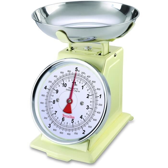 TERRAILLON Balance de cuisine mécanique Tradition 500 - Crème