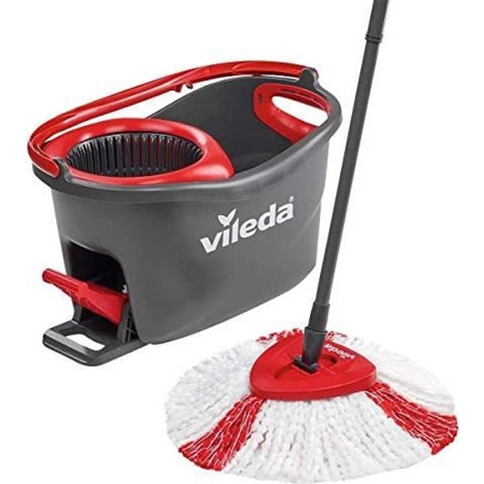 Vileda Easy Wring & Clean Turbo balai à frange + seau à pédale - set complet 153096