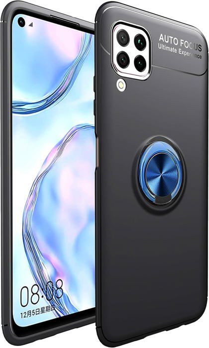 Cover Per HUAWEI P40 Lite 4G - Custodia Trasparente Con Stampa Farfalla Blu - Silicone TPU Antiurto