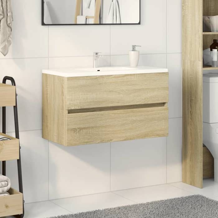 vidaXL Armoire dévier chêne sonoma 80x385x45 cm Bois dingénierie 849637
