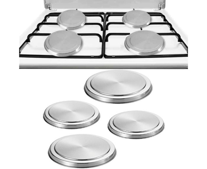 Lot De 4 Couvercles De Brûleurs De Cuisinière En Acier Inoxydable - Protection Contre La Saleté Et La Corrosion
