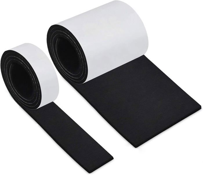 Patin Feutre Feutrine Autocollante pour Meuble Patins Chaises Antiderapant Feutre 2 Rouleaux（100*10cm+100*2cm）