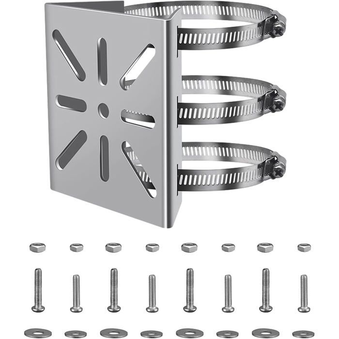 ZHIYUQL Support De Mât Pour Caméra – Acier Inoxydable, Anneaux Réglables 0-200mm, Kit Complet