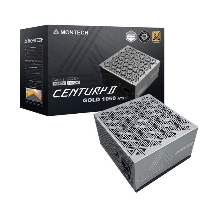 Alimentation ATX Montech Century II 80 Plus Gold Modulaire - vue 2